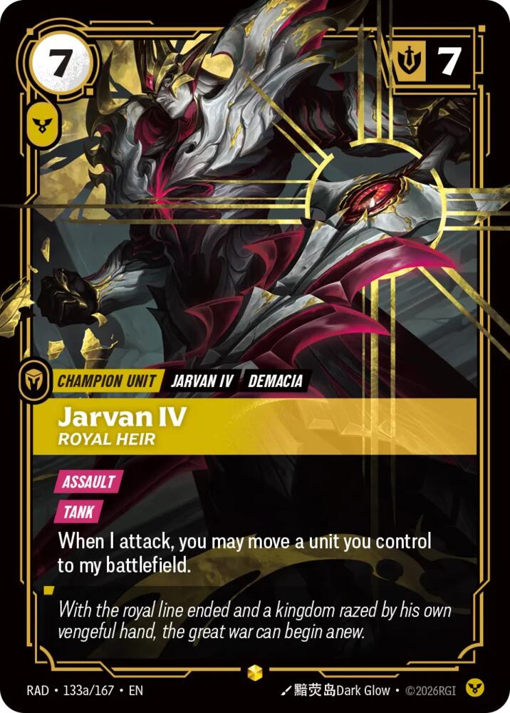 Jarvan IV, Royal Heir (Alternate Art) (133a/167) [Radiance]