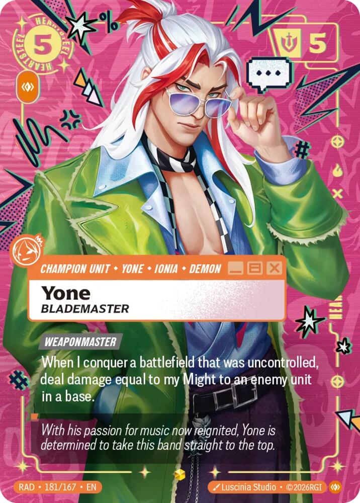 Yone, Blademaster (Heartsteel Overnumbered) (181/167) [Radiance]