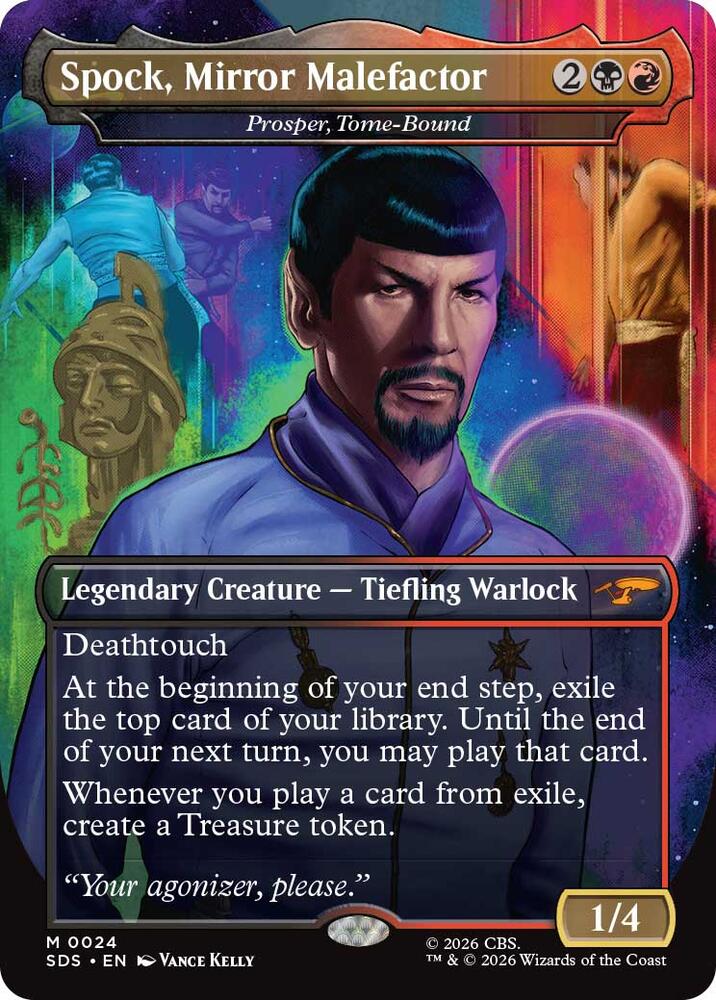 Spock, Mirror Malefactor - Prosper, Tome-Bound (Borderless) (24) [Star Trek: Stardates]
