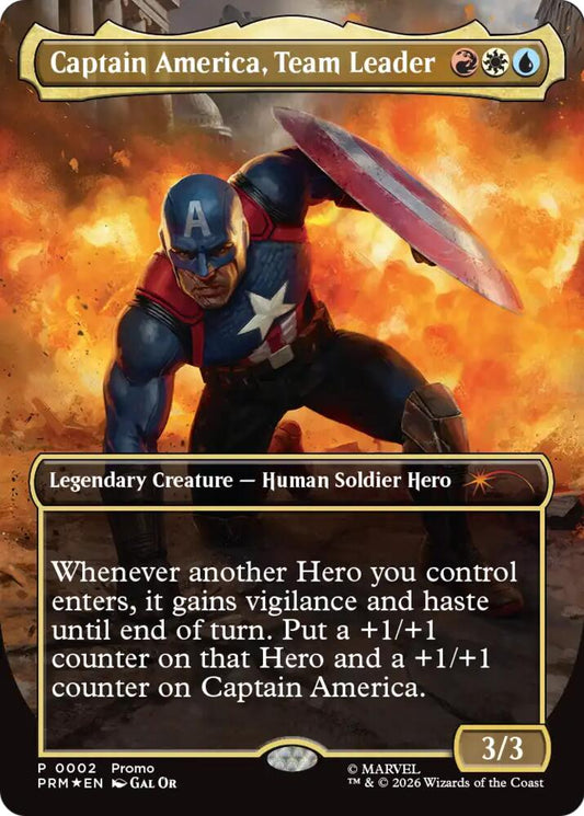 Captain America, Team Leader (Borderless) (2) [Unique and Miscellaneous Promos]