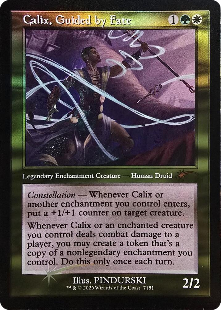 Calix, Guided by Fate (Retro Frame) (7151) [Secret Lair Drop]