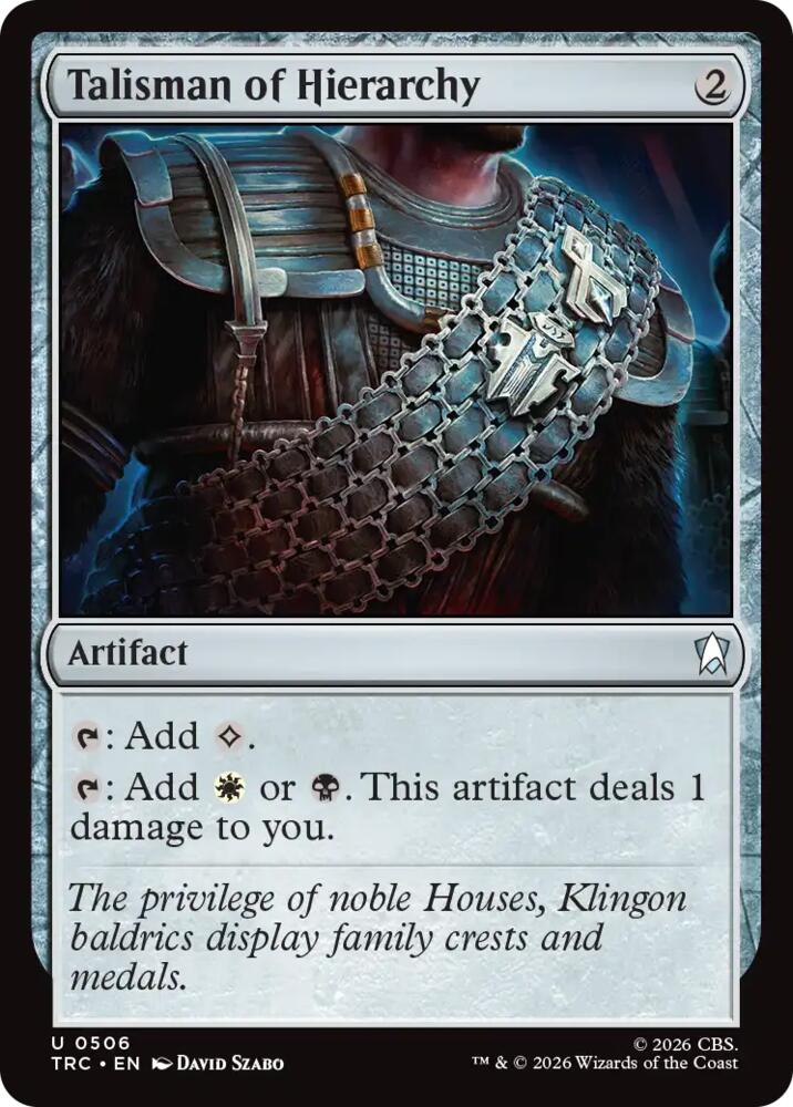 Talisman of Hierarchy (Surge Foil) (506) [Star Trek Commander]