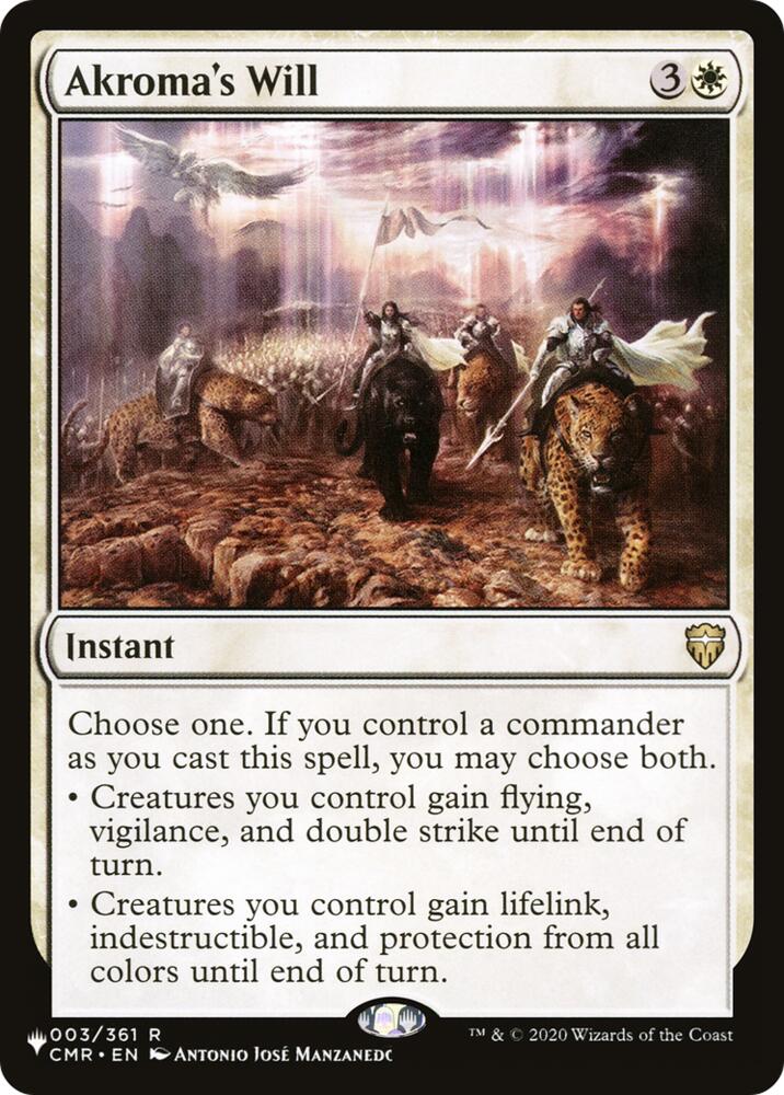 Akroma's Will (3) [The List]