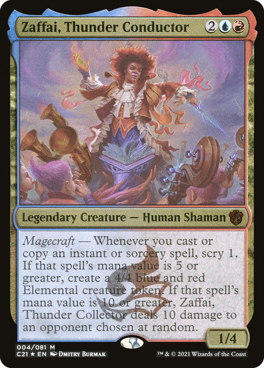 Zaffai, Thunder Conductor (C21-004) - Commander 2021 Display Commanders Etched Foil