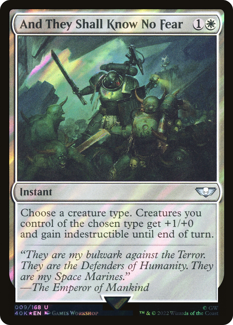 And They Shall Know No Fear (Surge Foil) [Universes Beyond: Warhammer 40,000]