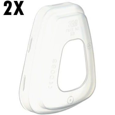 Mask Series 6000 Prefilters Retainers for Respirator Cartridges (2) ( 3M-501 )