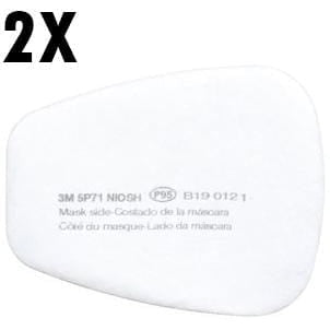 Mask 6000 Prefilters for Respirator Cartridges (2) ( 3M-5P71-2 )