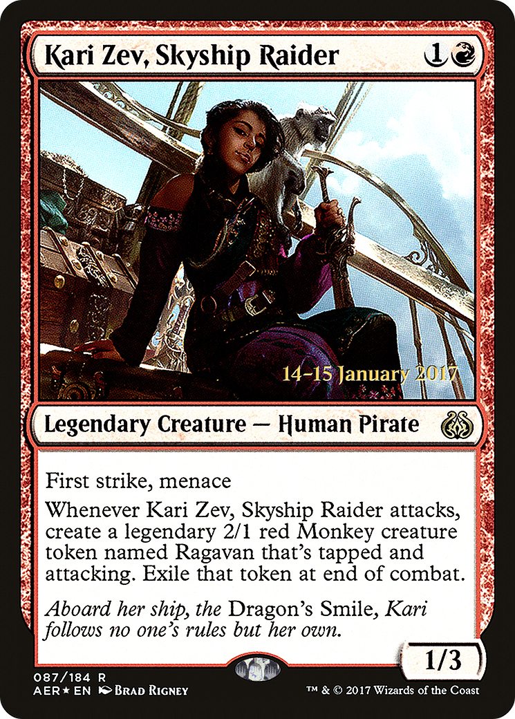 Kari Zev, Skyship Raider [Aether Revolt Prerelease Promos]