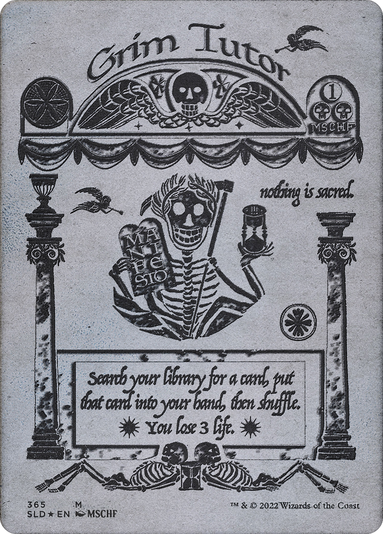 Grim Tutor (Borderless) (Foil Etched) [Secret Lair Drop Series]