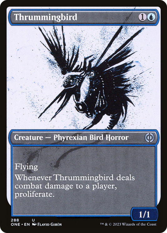 Thrummingbird (ONE-288) - Phyrexia: All Will Be One: (Showcase) Foil
