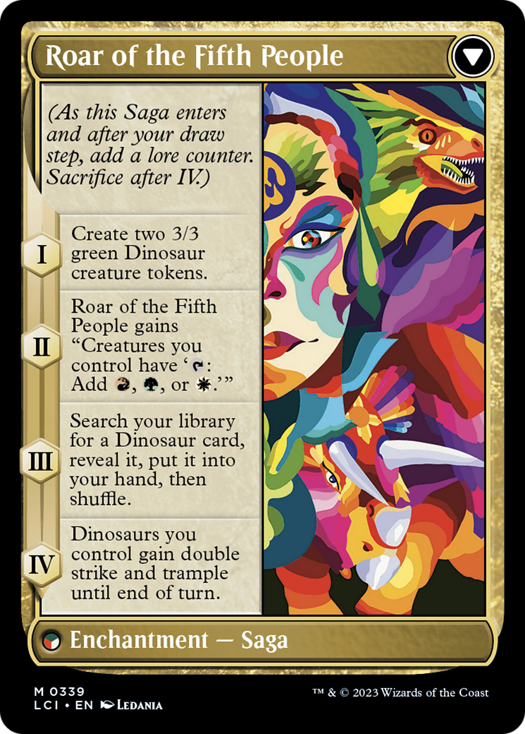Huatli, Poet of Unity // Roar of the Fifth People (LCI-339) - The Lost Caverns of Ixalan (Borderless)