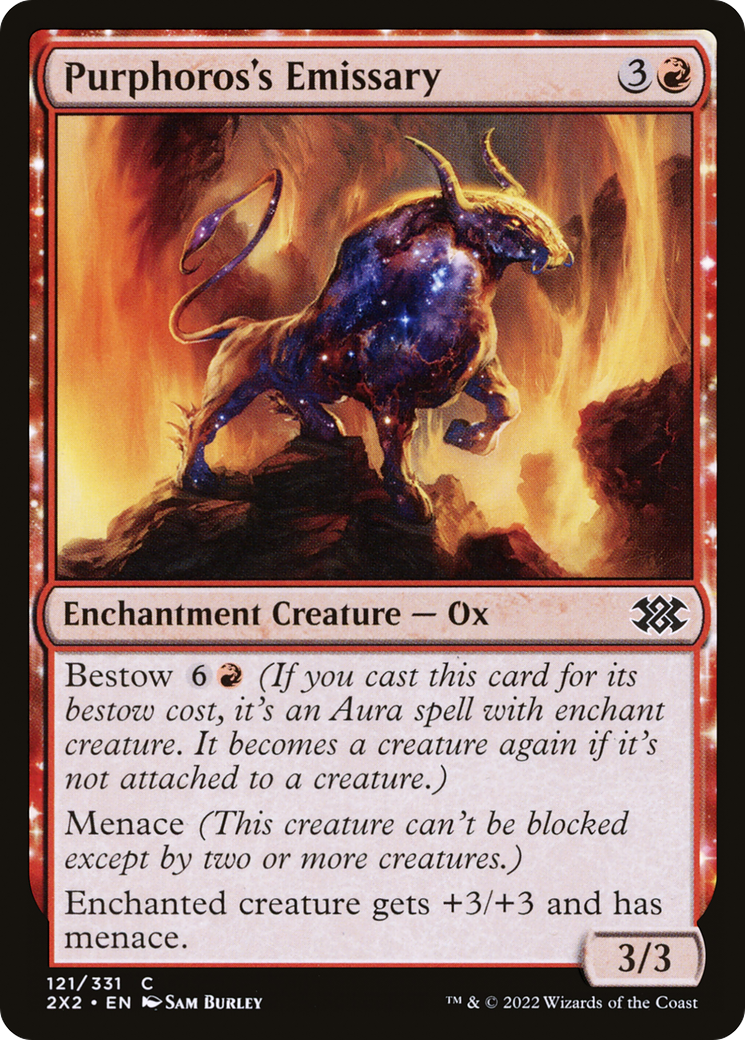 Purphoros's Emissary (2X2-121) - Double Masters 2022: (enchantment)
