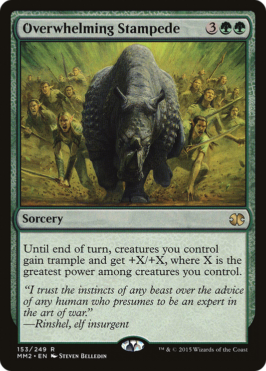 Overwhelming Stampede (MM2-153) - Modern Masters 2015 Foil