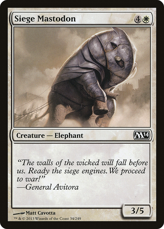 Siege Mastodon (M14-034) - Magic 2014