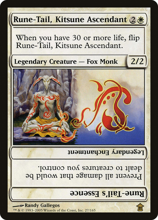 Rune-Tail, Kitsune Ascendant // Rune-Tail's Essence (SOK-027) - Saviors of Kamigawa