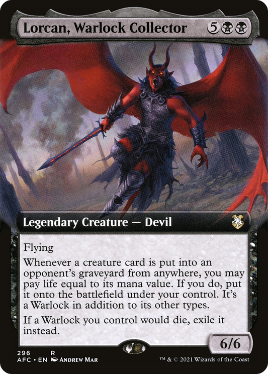 Lorcan, Warlock Collector (Extended) [Dungeons & Dragons: Adventures in the Forgotten Realms Commander]