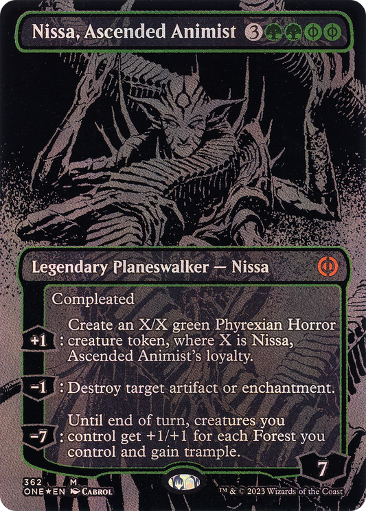 Nissa, Ascended Animist (Oil Slick Raised Foil) [Phyrexia: All Will Be One]