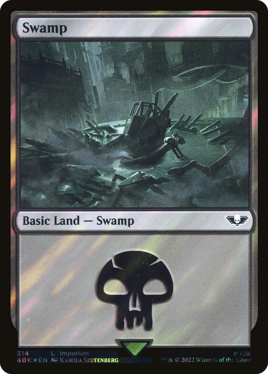 Swamp (314) (Surge Foil) [Universes Beyond: Warhammer 40,000]