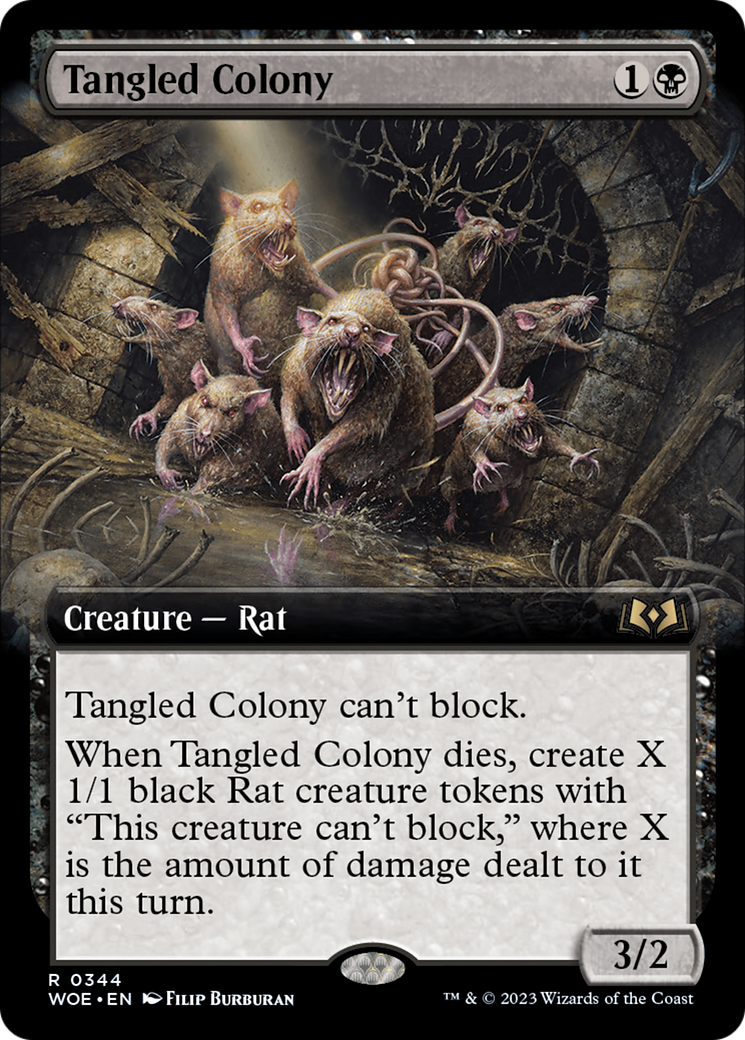 Tangled Colony (WOE-344) - Wilds of Eldraine: (Extended Art) Foil