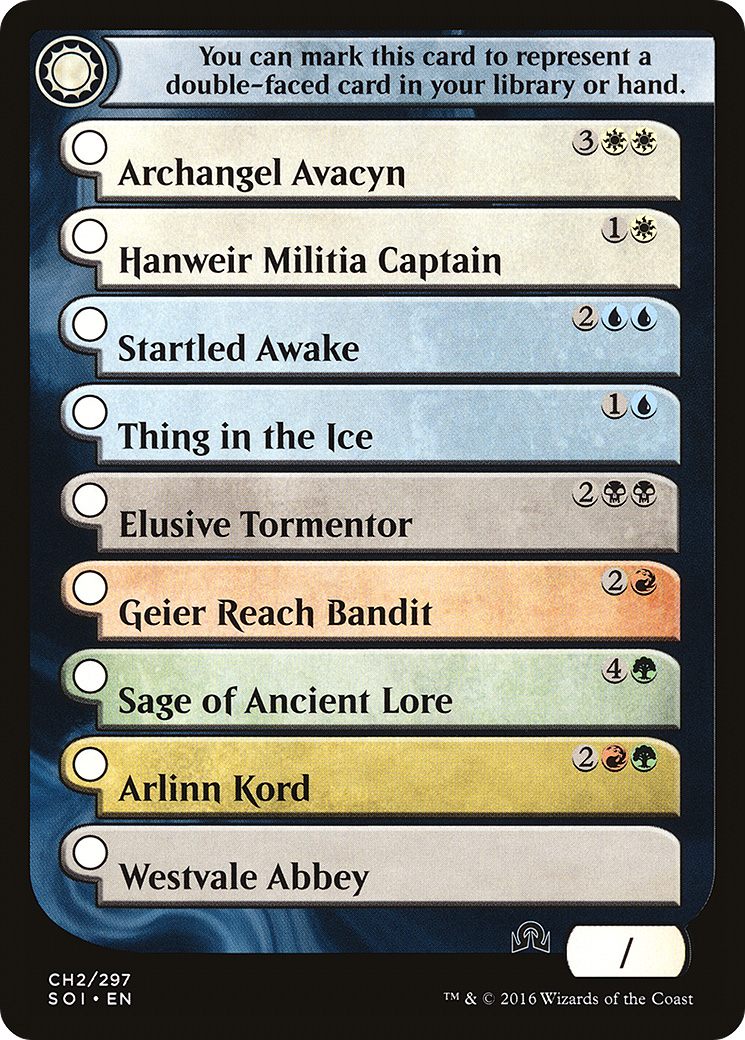 Checklist Card - (CH2) Shadows over Innistrad [Shadows over Innistrad Tokens]