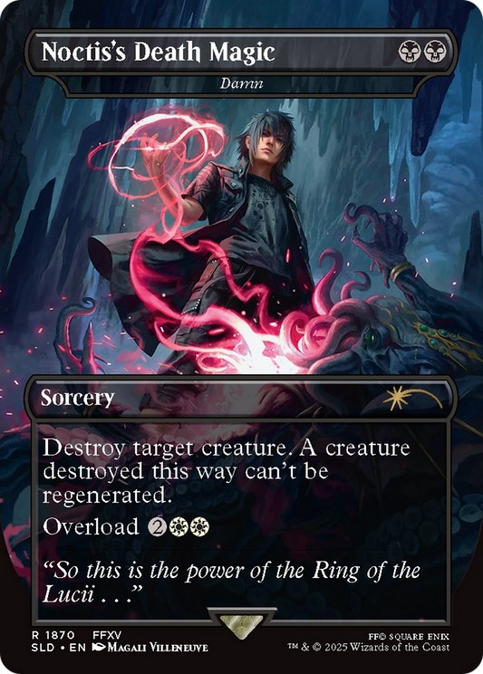 Damn (SLD-1870) - Secret Lair Drop / Noctis's Death Magic (Borderless) Foil