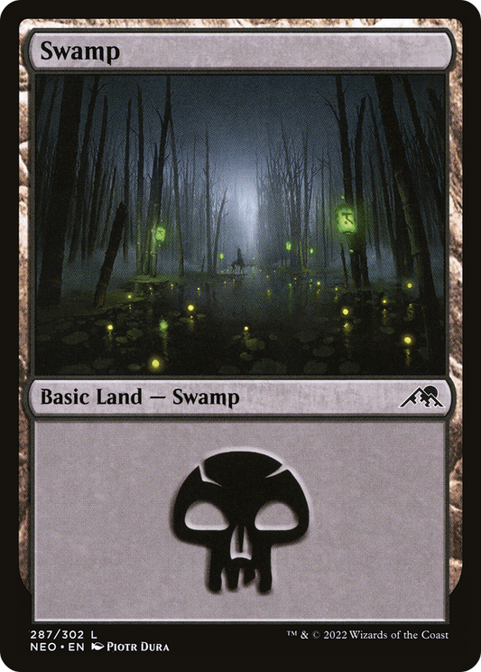 Swamp (NEO-287) - Kamigawa: Neon Dynasty Foil