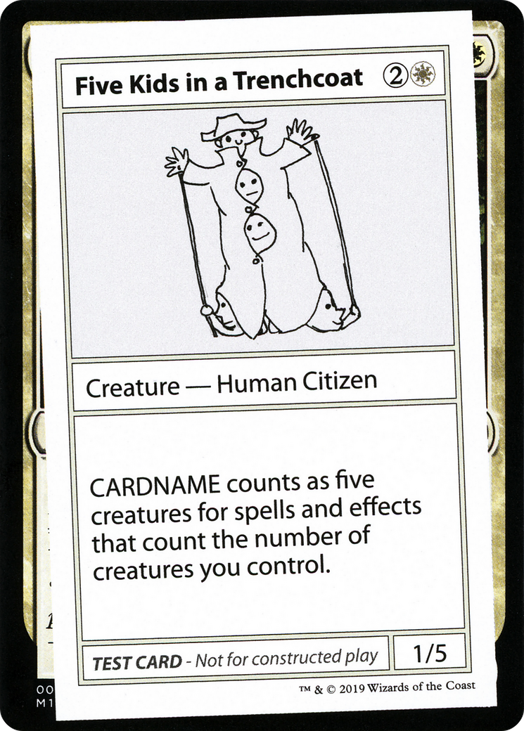 Five Kids in a Trenchcoat (2021 Edition) [Mystery Booster Playtest Cards]