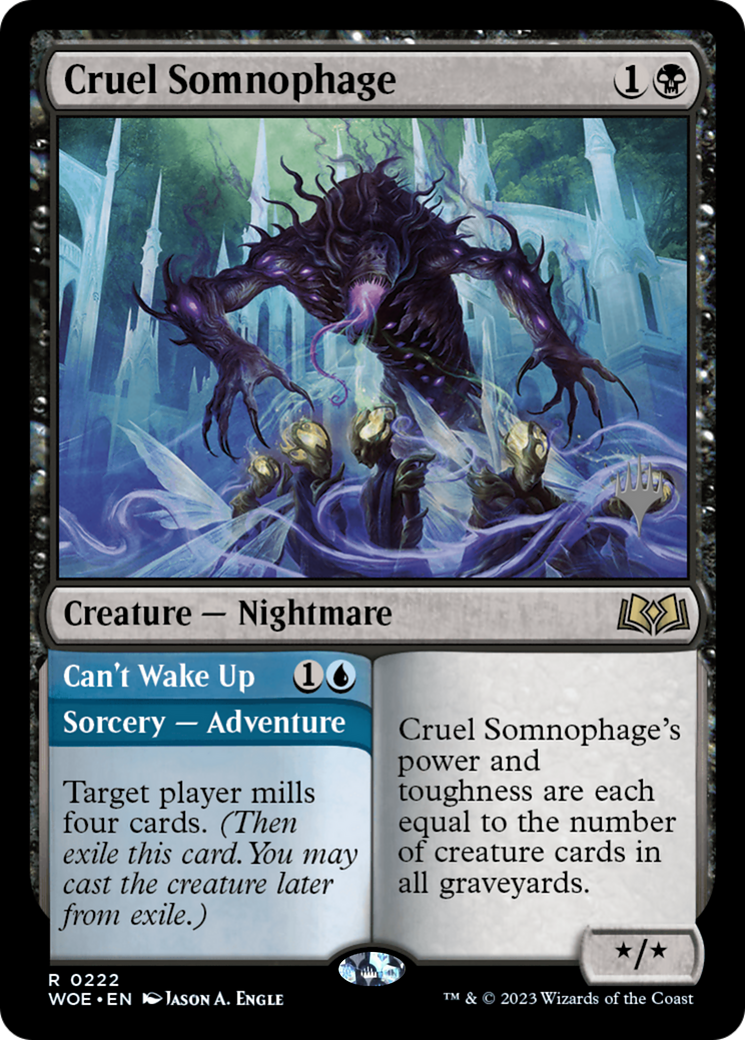 Cruel Somnophage // Can't Wake Up (PPWOE-222) - Wilds of Eldraine Promos Foil
