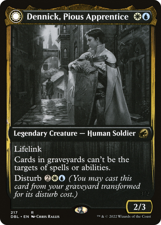 Dennick, Pious Apprentice // Dennick, Pious Apparition (DBL-217) - Innistrad: Double Feature: (Double Faced Transform)