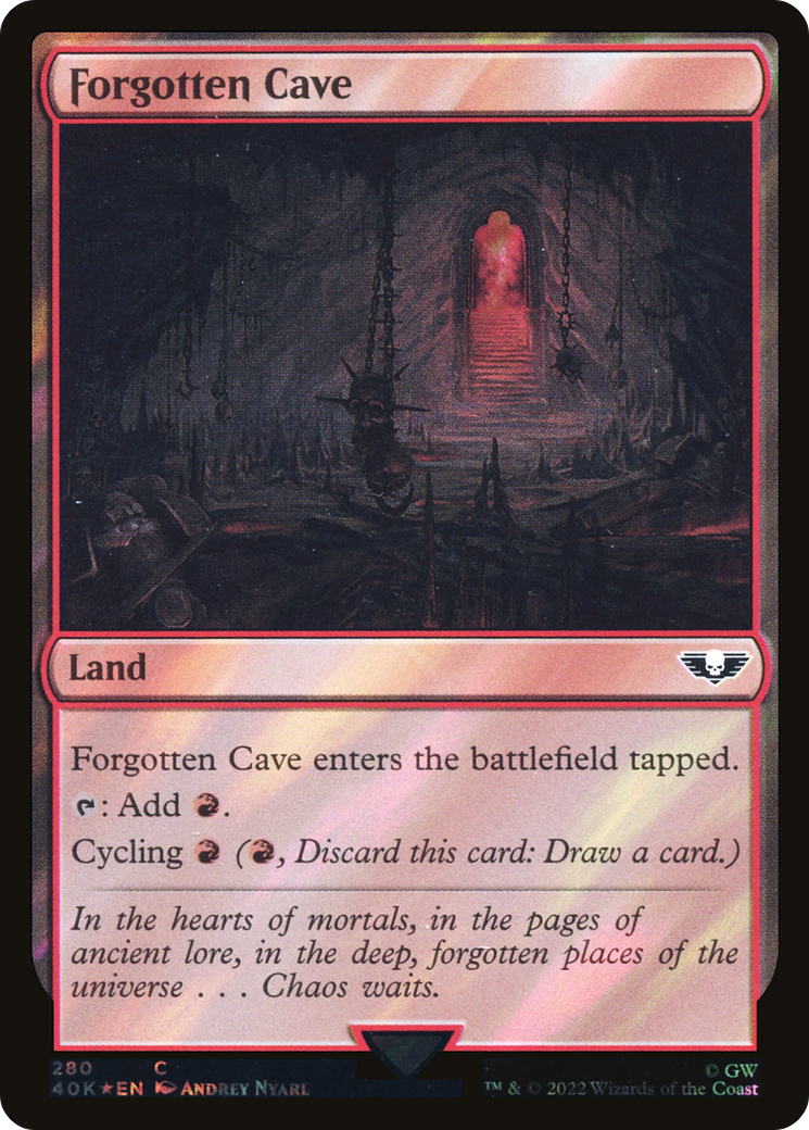 Forgotten Cave (Surge Foil) [Universes Beyond: Warhammer 40,000]