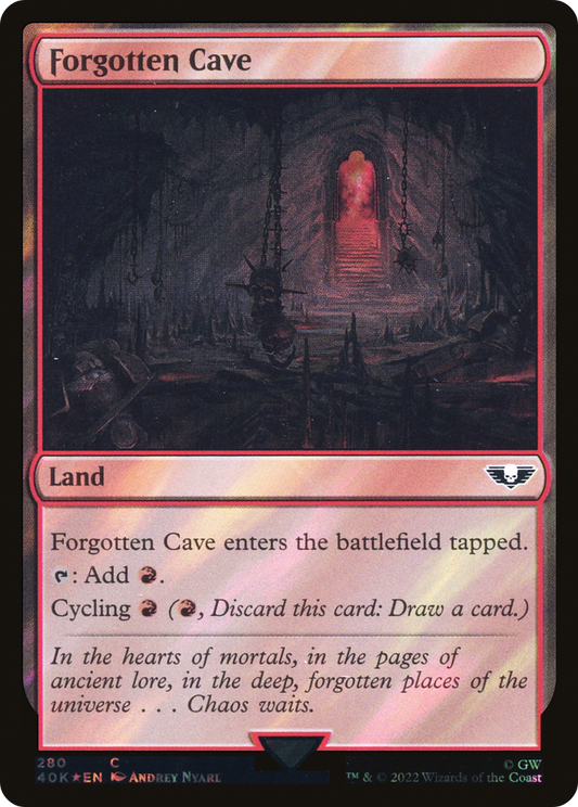 Forgotten Cave (Surge Foil) [Universes Beyond: Warhammer 40,000]