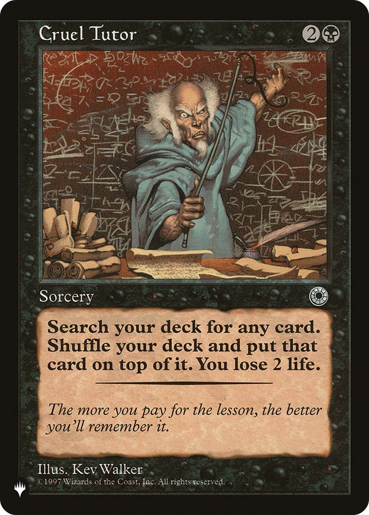 Cruel Tutor [The List]