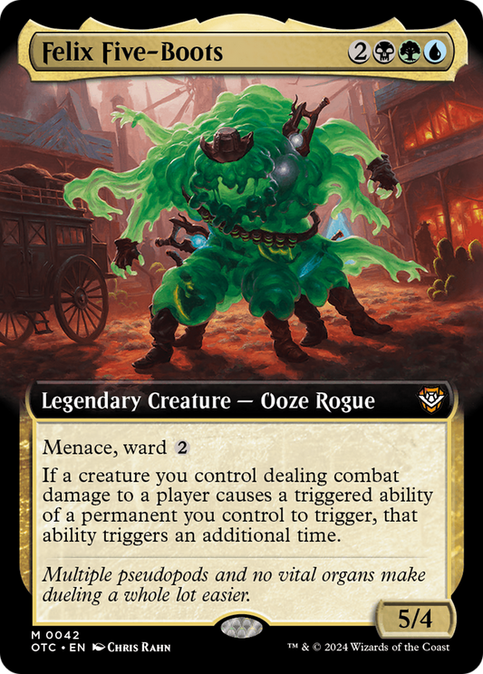 Felix Five-Boots (OTC-042) - Outlaws of Thunder Junction Commander: (Extended Art) Foil