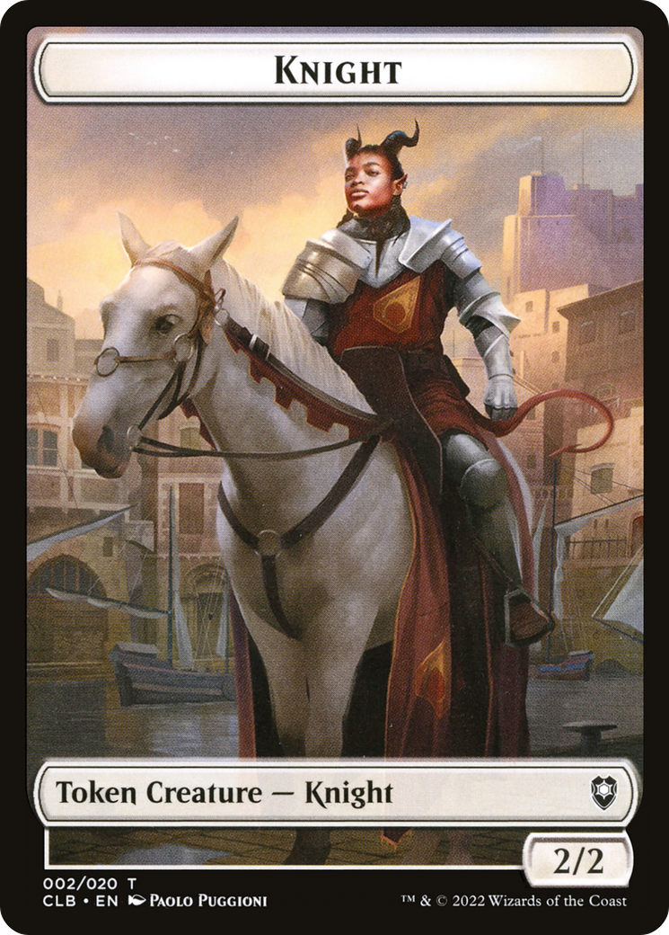 Knight (CLB-002) - Battle for Baldur's Gate Tokens Foil