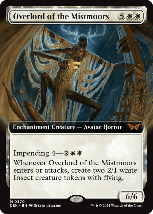 Overlord of the Mistmoors (Extended Art) (DSK-370) - Duskmourn: House of Horror: (Extended Art, enchantment)