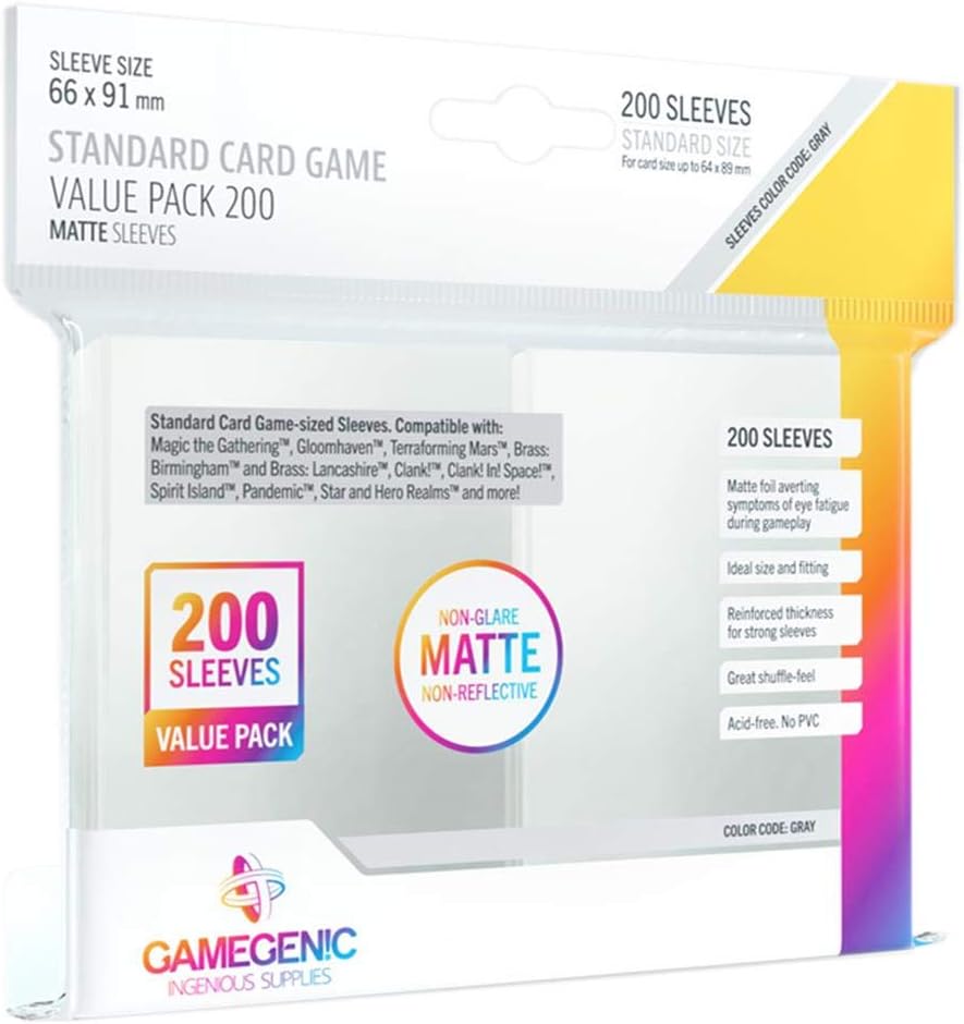 Gamegenic - Standard Size Matte Sleeves Value Pack