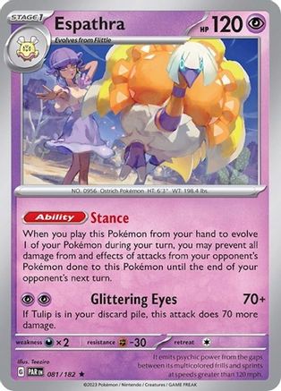Espathra (081/182) (Build & Battle Box) [Scarlet & Violet: Paradox Rift]