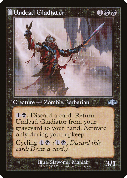 Undead Gladiator (DMR-313) - Dominaria Remastered: (tombstone) Foil