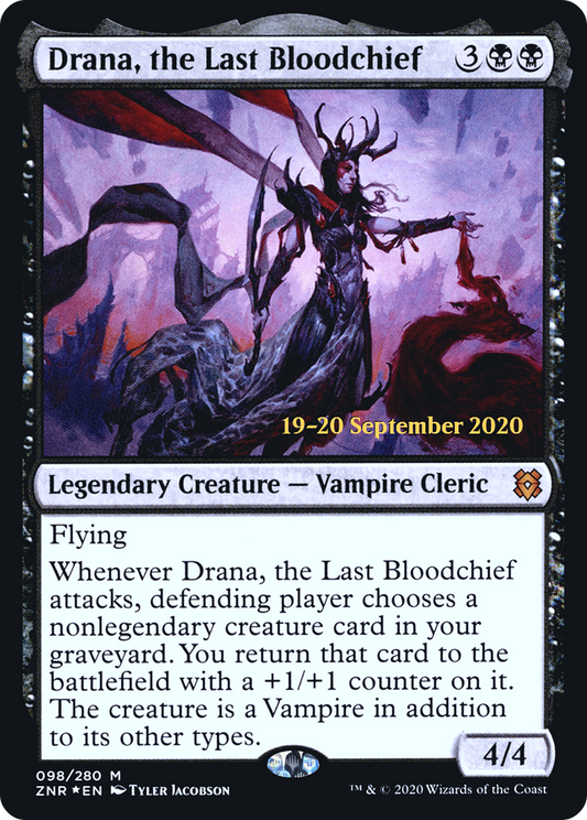 Drana, the Last Bloodchief  [Zendikar Rising Prerelease Promos]