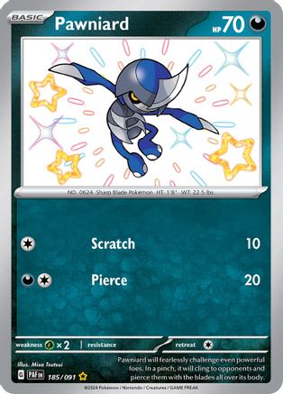 Pawniard (185/091) [Scarlet & Violet: Paldean Fates]