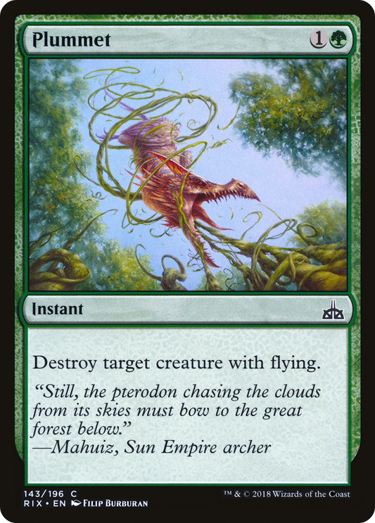 Plummet (RIX-143) - Rivals of Ixalan Foil