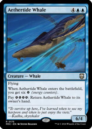 Aethertide Whale (Ripple Foil) (M3C-175) - Modern Horizons 3 Commander Foil