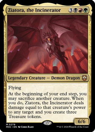 Ziatora, the Incinerator (Ripple Foil) (M3C-279) - Commander: Modern Horizons 3 Foil