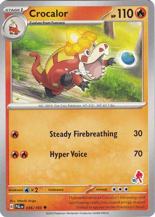 Crocalor (036/193) (Armarouge Stamp #15) [Battle Academy 2024]