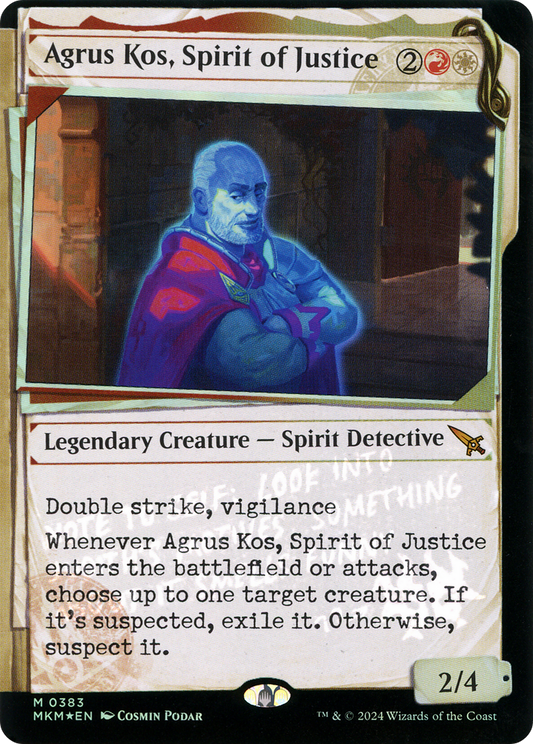 Agrus Kos, Spirit of Justice (Showcase) (Invisible Ink) [Murders at Karlov Manor]