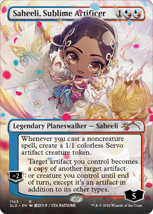 Saheeli, Sublime Artificer (SLD-1143) - Secret Lair Drop (Borderless) Foil