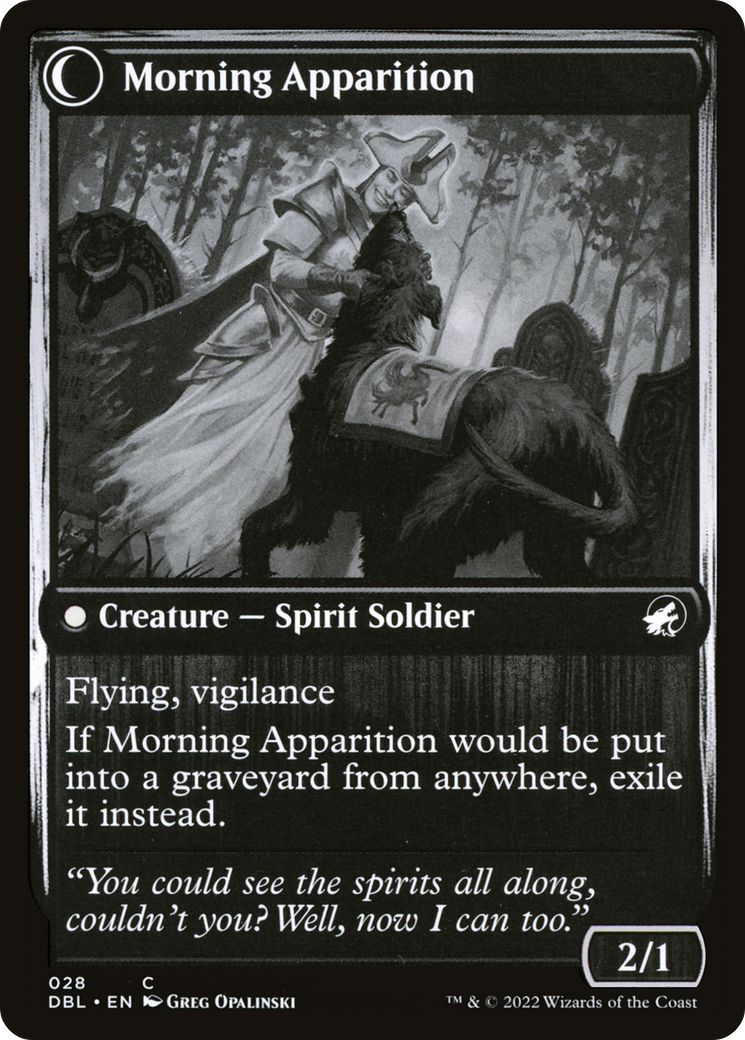 Mourning Patrol // Morning Apparition (DBL-028) - Innistrad: Double Feature: (Double Faced Transform)