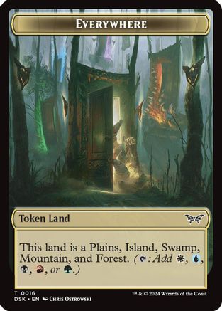 Everywhere // Copy Double-Sided Token (DSK-16 // 1) - Duskmourn: House of Horror Foil