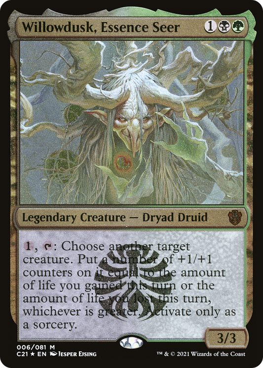 Willowdusk, Essence Seer (C21-006) - Commander 2021 Display Commanders Etched Foil