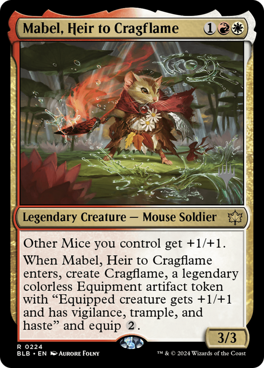 Mabel, Heir to Cragflame (Promo Pack) [Bloomburrow Promos]